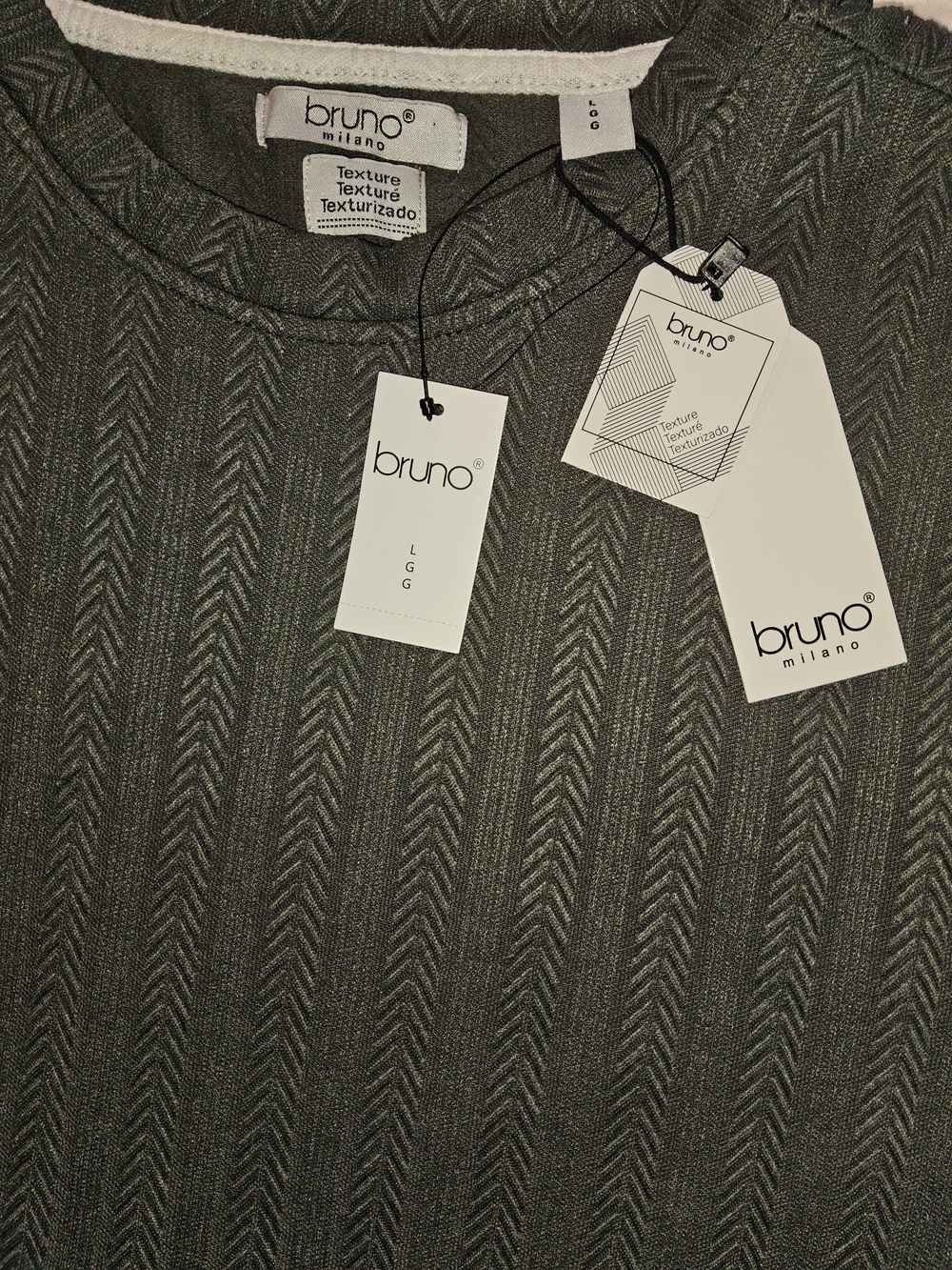 Milano Bruno Olive Green Textured Dress Shirt